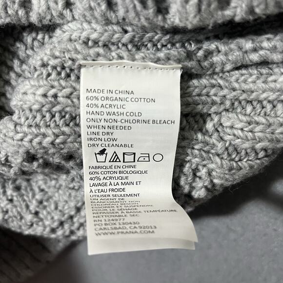 NWT prAna Gray Nemma Sweater Dress Size XS Organic Cotton Long Sleeve - Picture 11 of 12